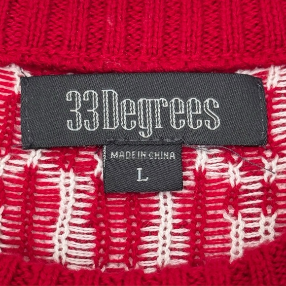 33 Degrees Size Large (unisex) Llama w/Sunglasses & Scarf Christmas Sweater - Picture 6 of 8